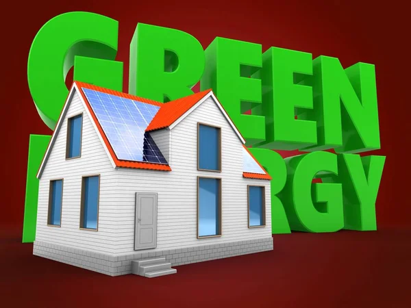  enerji kırmızı bir arka plan üzerinde gösterimi 