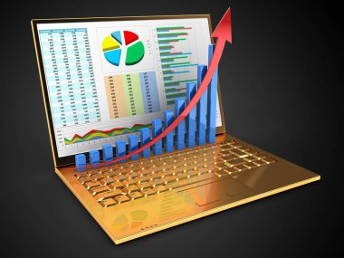  Altın bilgisayar çizimi 