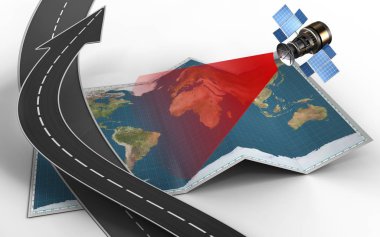 Dünya Haritası Yol oklu