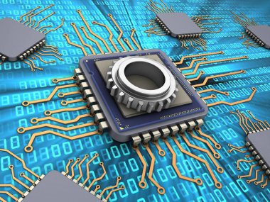 Bilgisayar çipleri çizimi 