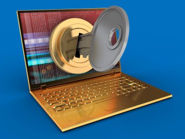 Altın bilgisayar çizimi 