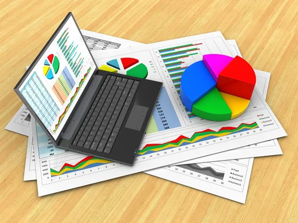 Illustration of business documents — Stock Photo, Image