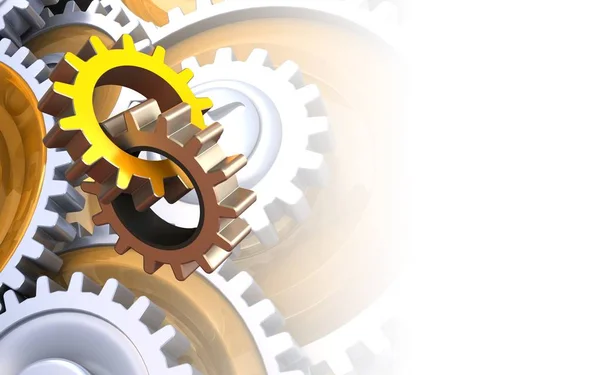 Illustration of gears over background — Stock Photo, Image