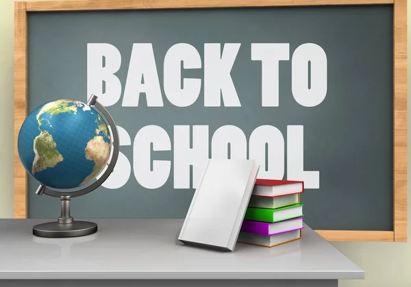 Chalkboard with back to school — Stock Photo, Image