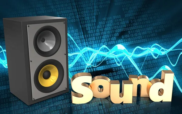 Illustration of sound system — Stock Photo, Image