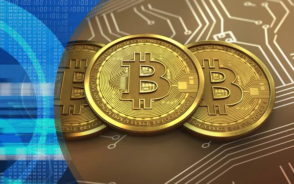  bitcoins arka plan üzerinde gösterimi