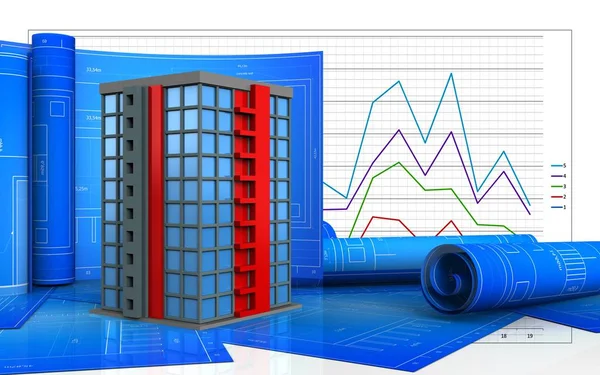 Épület több mint háttér illusztrációja — Stock Fotó