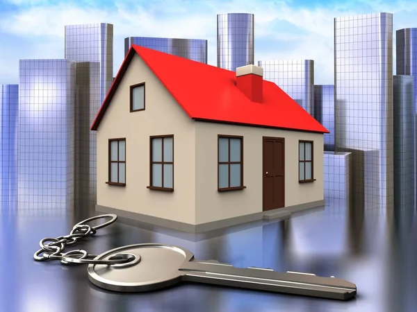 evin arka plan üzerinde gösterimi