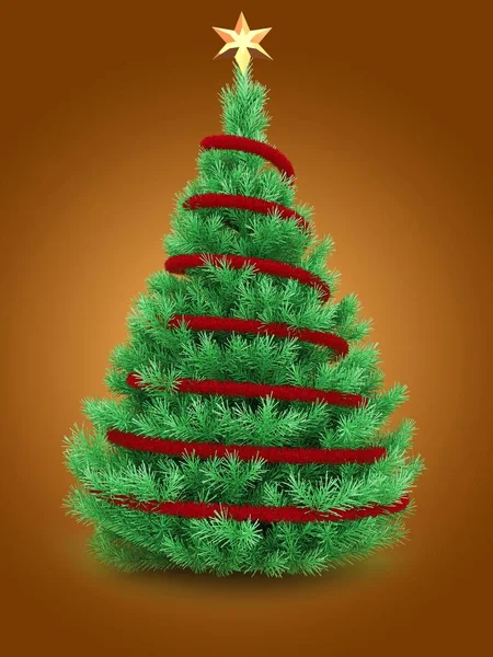 Ilustración del árbol de Navidad — Foto de Stock