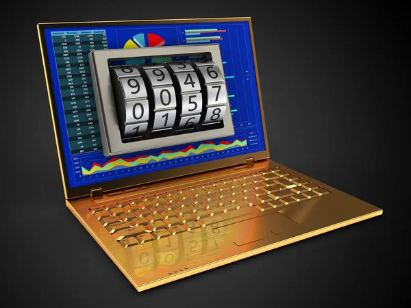 Altın bilgisayar çizimi 