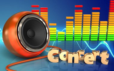 Hoparlör ses dalgası üzerinde 