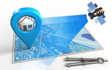 mavi harita gösterimi