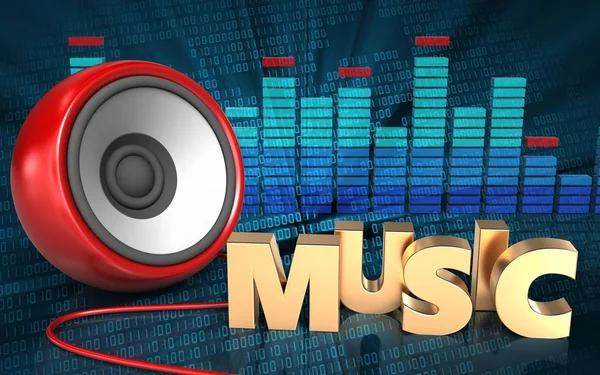 ikili dijital arka plan üzerinde hoparlör