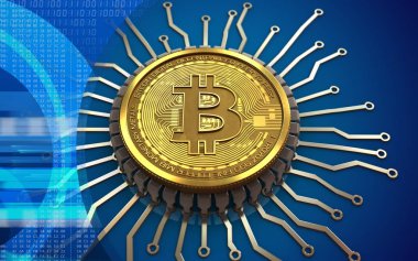 bitcoin arka plan üzerinde gösterimi 