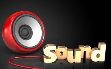 hoparlör arka plan üzerinde gösterimi