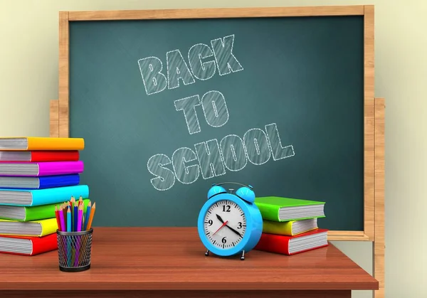 Back to school text — Stock Photo, Image