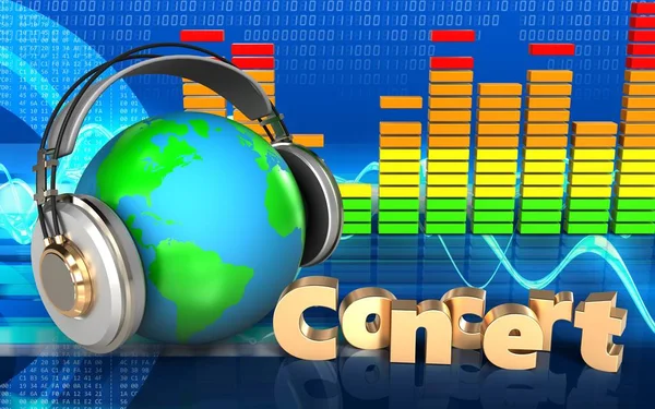 cyber arka plan üzerinde kulaklık 