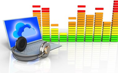  dizüstü bilgisayar arka plan üzerinde gösterimi