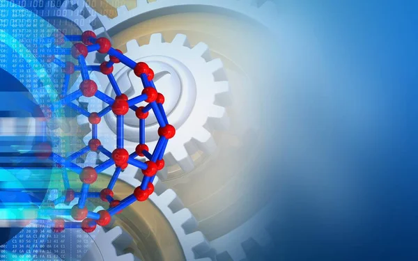 Ilustração da estrutura molecular — Fotografia de Stock