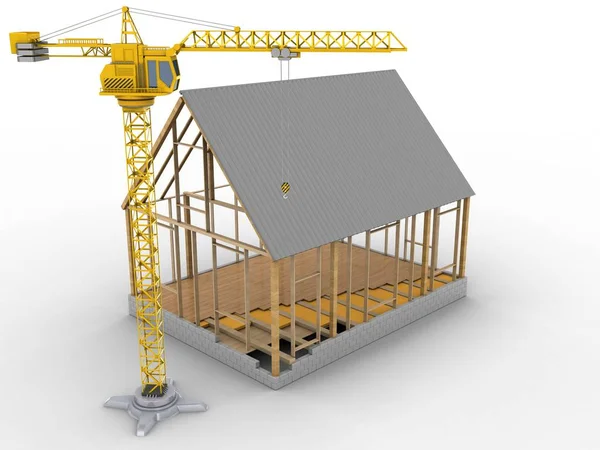 Illustration of house frame — Stock Photo, Image