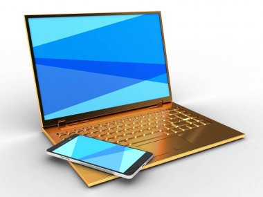 Altın bilgisayar çizimi 