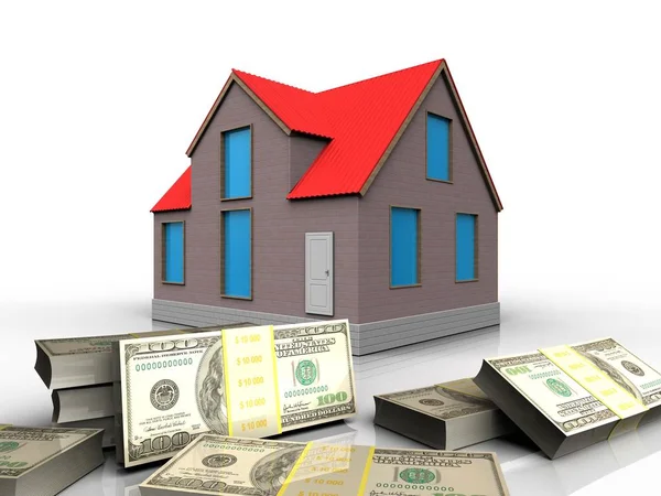 Illustration of house over  background — Stock Photo, Image