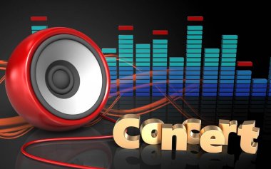 Hoparlör ses dalgası üzerinde 