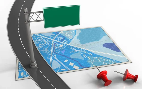 Illustration of blue map — Stock Photo, Image