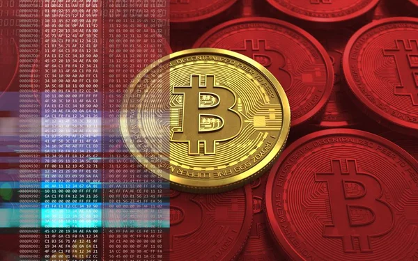 bitcoin arka plan üzerinde gösterimi 