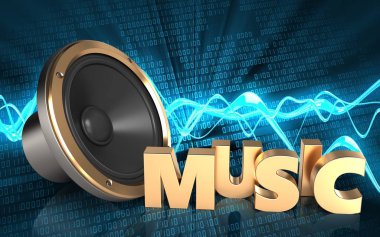 Hoparlör ses dalgası üzerinde 