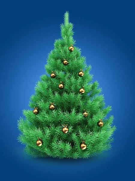Ilustración 3d del árbol de Navidad — Foto de Stock