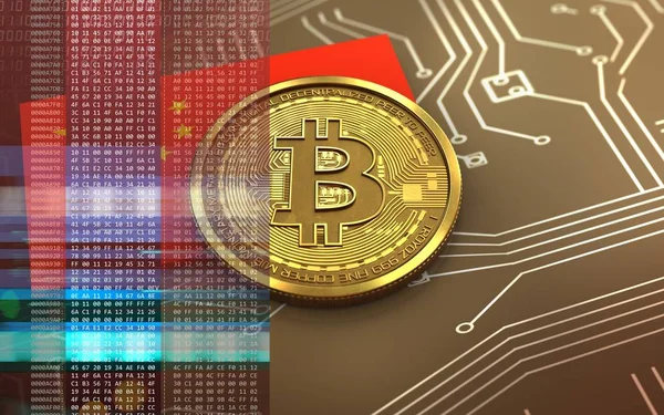 bitcoin arka plan üzerinde gösterimi 