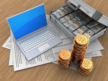 Kağıtları bilgisayarın çizimi