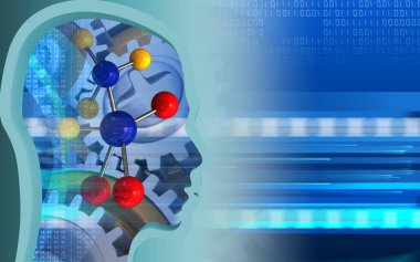  molekül arka plan üzerinde gösterimi