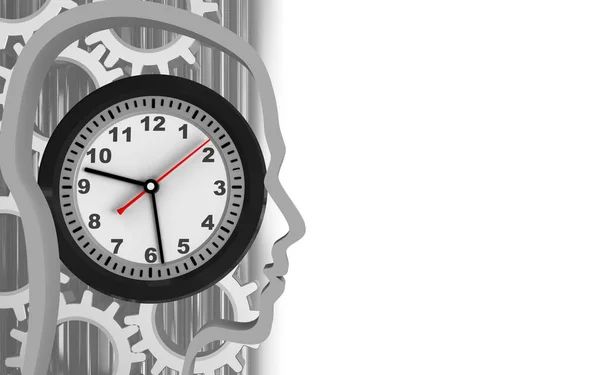 Illustration der Uhr über dem Hintergrund — Stockfoto