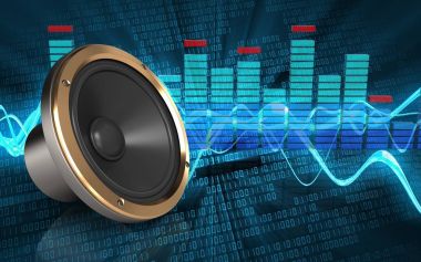 Hoparlör ses dalgası üzerinde 