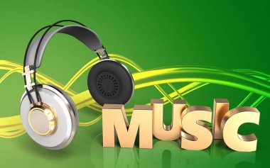 kulaklıklar üzerinde arka plan resmi