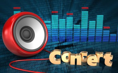 ikili dijital arka plan üzerinde hoparlör