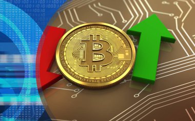 bitcoin arka plan üzerinde gösterimi 