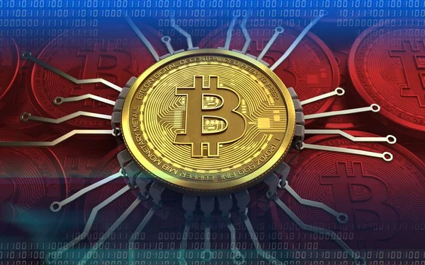 bitcoin arka plan üzerinde gösterimi 