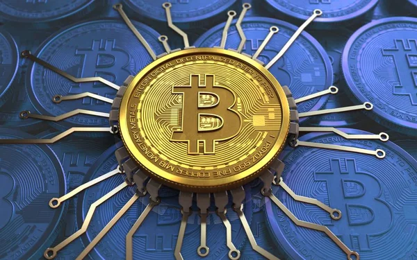 bitcoin arka plan üzerinde gösterimi 