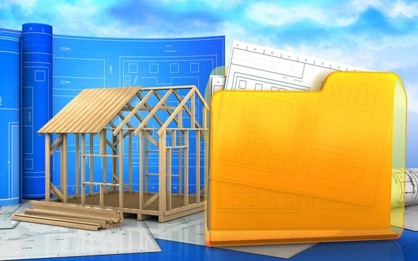 çerçeve ev çizimi