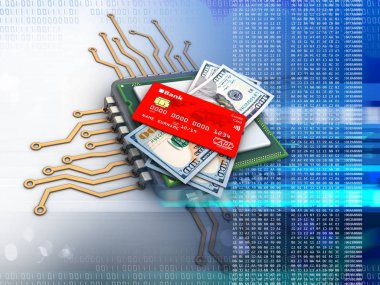  Elektronik mikroişlemci çizimi