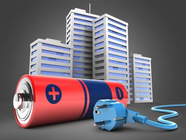 arka plan üzerinde pil gösterimi