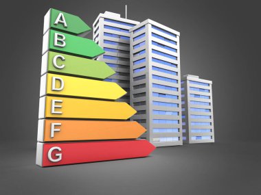  Kent gri arka plan üzerinde gösterimi