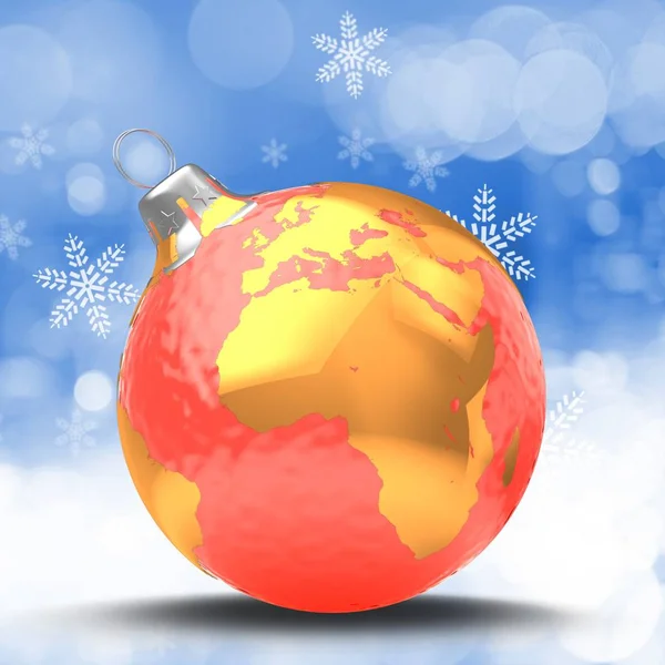 Christmas ball over background — Stock Photo, Image