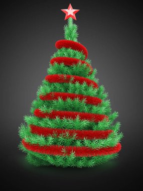 Noel ağacı 3D çizimi 