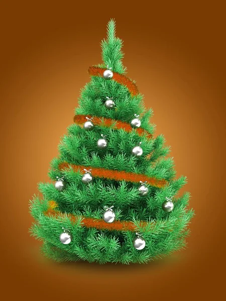 Illustrazione 3d dell'albero di Natale — Foto Stock