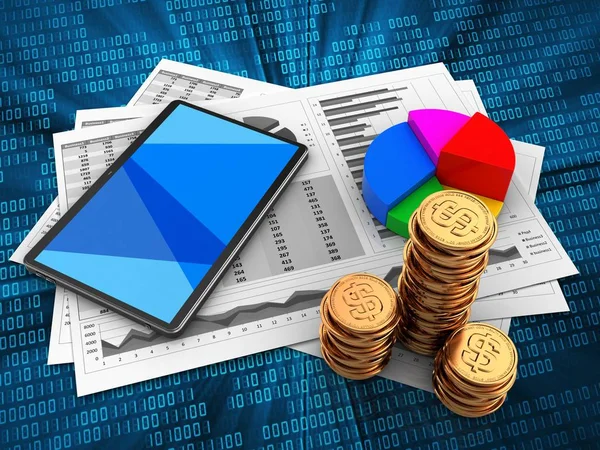 Illustration of business charts — Stock Photo, Image