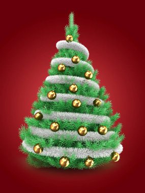 Noel ağacı 3D çizimi 